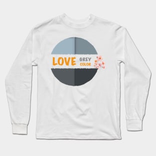 Flower Geometric Grey Colorful #20 Long Sleeve T-Shirt